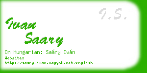 ivan saary business card